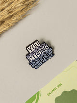Strong Typography Enamel Pin