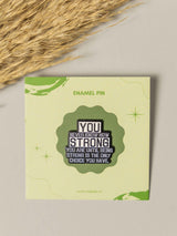 Strong Typography Enamel Pin