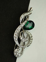Symphony Green Crystal Brooch - TOSSIDO
