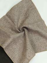 Tan Brown Solid Wool Pocket Square - TOSSIDO