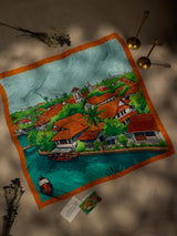 Teal Kochi Backwaters City Scarf - TOSSIDO