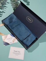 Teal Tonal Floral Woven Cravat & Pocket Square Set - TOSSIDO