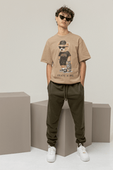 Teddy Skate King: Street Style Oversized Tee - TOSSIDO
