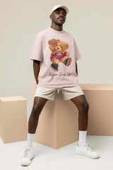 Teddy's Resilience: Never Give Up Oversized Tee - TOSSIDO