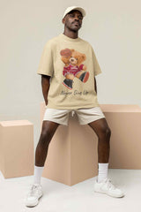 Teddy's Resilience: Never Give Up Oversized Tee - TOSSIDO