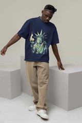 Torch of Wisdom: Statue of Liberty's Quest Oversized Tee - TOSSIDO