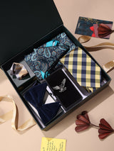 Tossido’s Navy & Yellow Check Men’s Gift Box - TOSSIDO