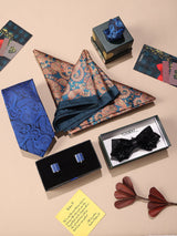 Tossido’s Royal Blue & Gold Paisley Men’s Gift Box - TOSSIDO