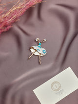 Turquoise Ballerina Brooch - TOSSIDO