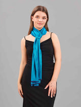 Turquoise Bliss Kashmiri Stole - TOSSIDO
