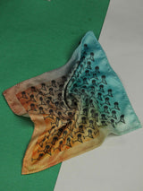 Turquoise & Orange Novelty Pocket Square - TOSSIDO