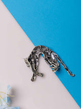 Turquoise Panther Brooch - TOSSIDO