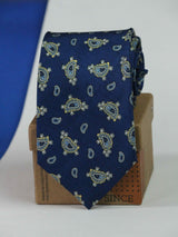 Ultramarine Printed Silk Necktie - TOSSIDO