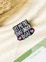 Uncaring Typography Enamel Pin