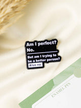 Unchanged Typography Enamel Pin