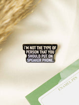 Unpredictable Typography Enamel Pin - TOSSIDO