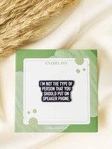 Unpredictable Typography Enamel Pin - TOSSIDO