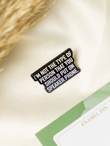 Unpredictable Typography Enamel Pin - TOSSIDO