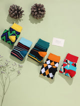 Urban Pattern Cotton Socks Collection – Pack of 5 - TOSSIDO