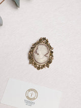 Victorian Cameo Rose Frame Brooch - TOSSIDO