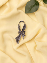 Vintage Crystal Bow Brooch