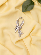 Vintage Crystal Bow Brooch
