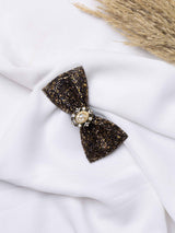 Vintage Pearl Beaded Bowtie Brooch - TOSSIDO