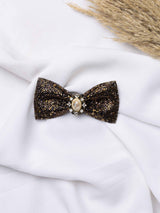 Vintage Pearl Beaded Bowtie Brooch - TOSSIDO