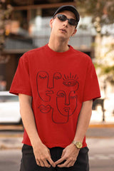Whimsy Outline Oversized Tee - TOSSIDO