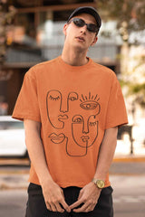 Whimsy Outline Oversized Tee - TOSSIDO