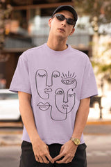 Whimsy Outline Oversized Tee - TOSSIDO