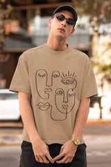 Whimsy Outline Oversized Tee - TOSSIDO