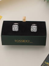 White Abstract Cufflinks - TOSSIDO