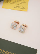 White Abstract Cufflinks - TOSSIDO