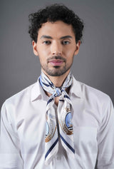 White Anchor Neckerchief - TOSSIDO