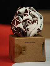 White & Brown Abstract Pocket Square - TOSSIDO