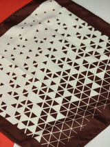 White & Brown Abstract Pocket Square - TOSSIDO