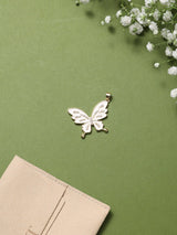 White Enamel Butterfly Pendant - TOSSIDO