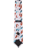 White Feather Printed Necktie - TOSSIDO