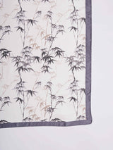 White Floral Printed Stole - TOSSIDO