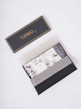 White Floral Printed Stole - TOSSIDO