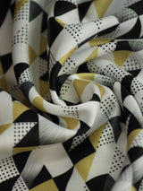 White Geometric Pocket Square - TOSSIDO