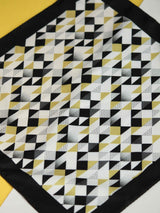 White Geometric Pocket Square - TOSSIDO