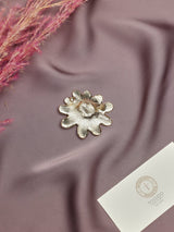 White Ladybird Daisy Brooch - TOSSIDO
