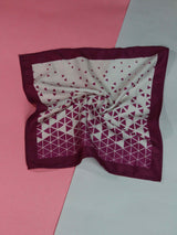 White & Pink Abstract Pocket Square - TOSSIDO