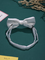 White Satin Poly Bow Tie - TOSSIDO