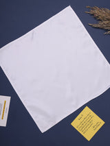 White Solid Pocket Square - TOSSIDO