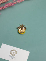 Yellow Enamel Lemon Brooch - TOSSIDO