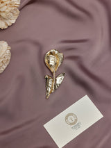 Yellow Enamel Tulip Brooch