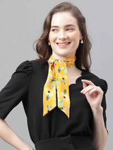 Yellow Floral Scarf & Scarf Bag Set - TOSSIDO
